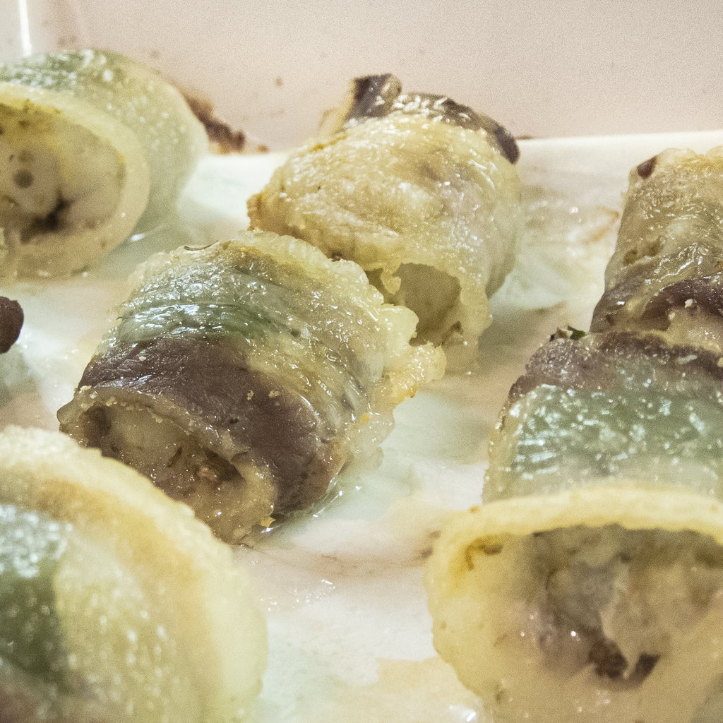 Bocconcini di coda di rospo alla pancetta