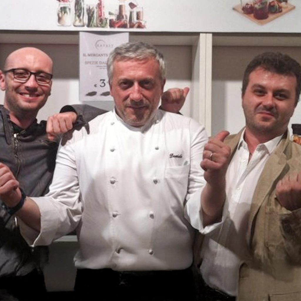 Davide Scabin con Matteo e Filiberto