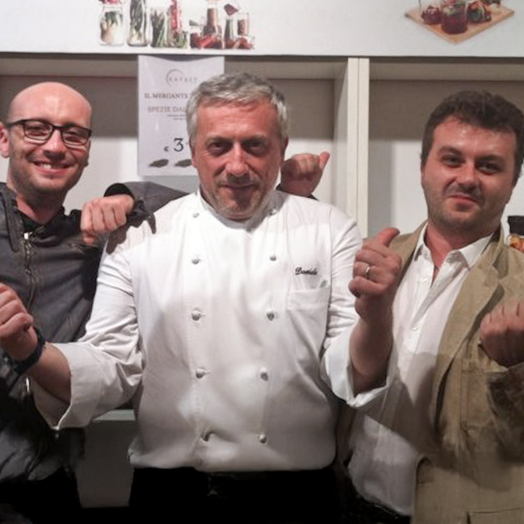 Davide Scabin con Matteo e Filiberto