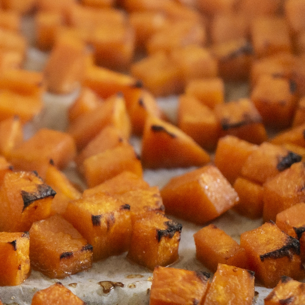 I quadretti di zucchine caramellati