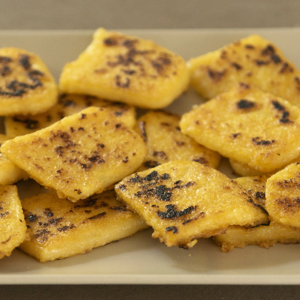 Tostare la polenta sulla piastra/padella