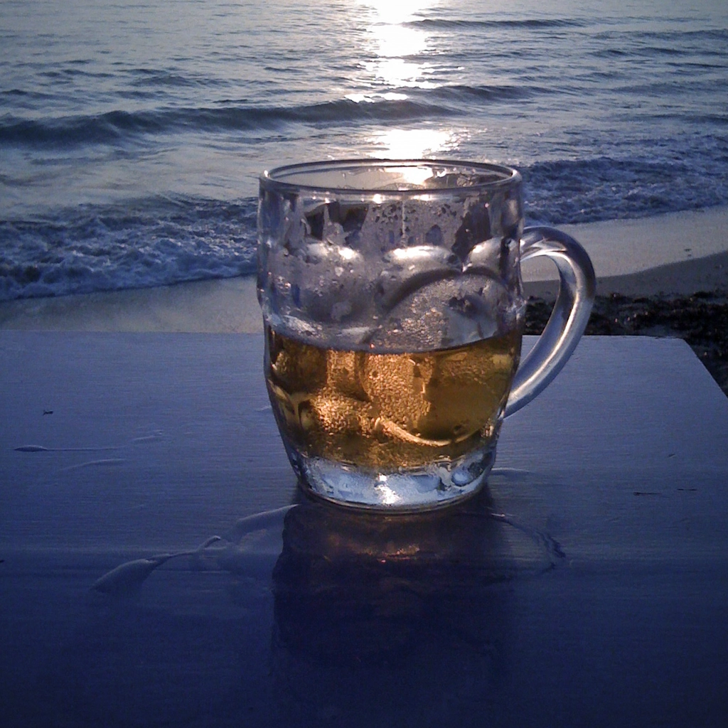 Una caña al tramonto a Formentera