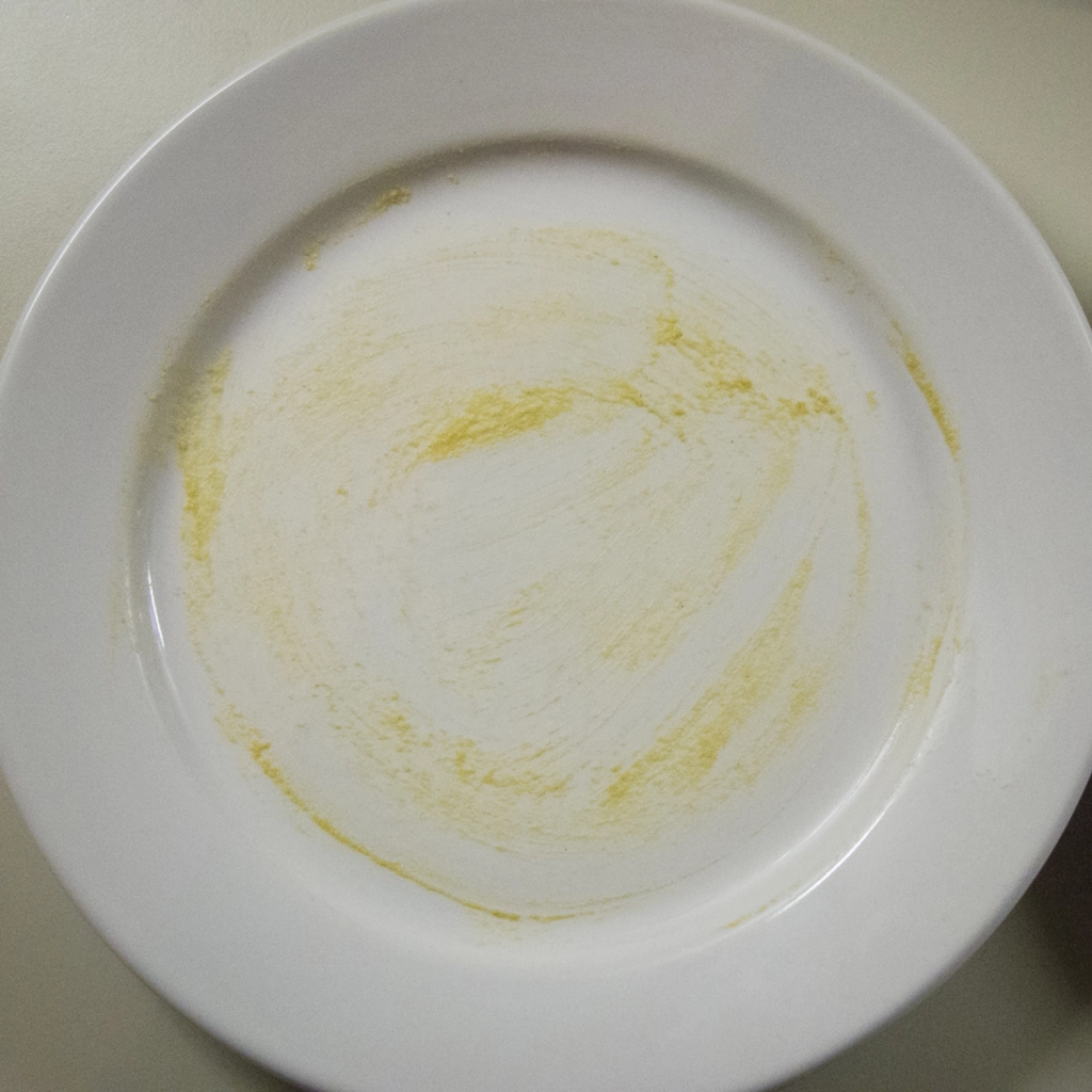 Spalmare poca senape sulla base dei piatti