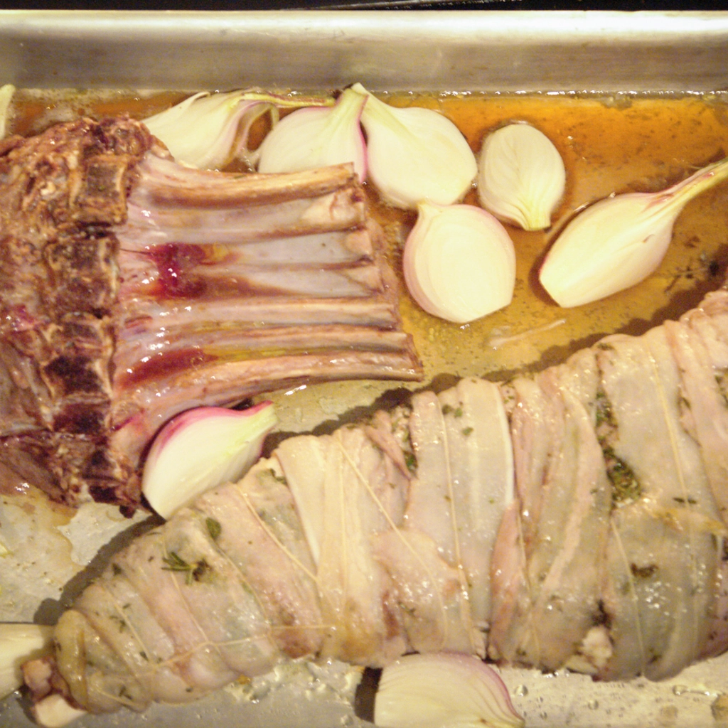 Spalla di cinghiale nella teglia