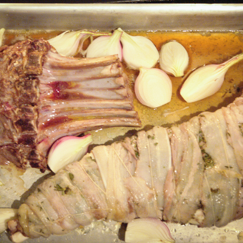 Spalla di cinghiale nella teglia