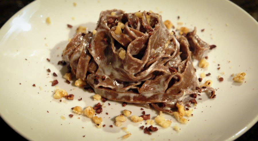 Tagliatelle di cacao con gorgonzola